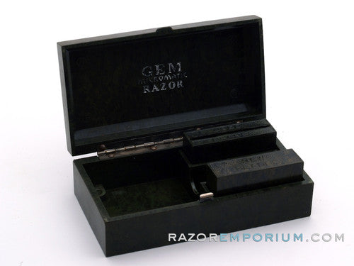 1930's Gem Micromatic Razor Single Edge Bakelite Case ONLY w/ Blade Banks