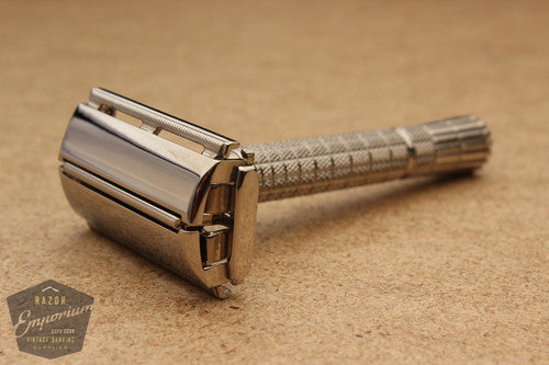 Gillette 1954 Z3 Flair Tip Super Speed Safety Razor * Nickel REVAMPED
