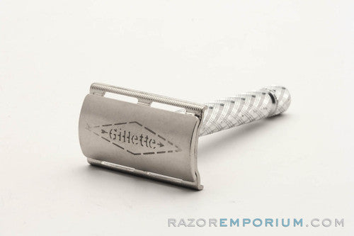 Gillette 1960s Ball End Tech Spiral Handle Razor with Etched Logo Cap - Made in England
