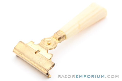 1950's Schick Eversharp Gold & Cream Injector SE Razor