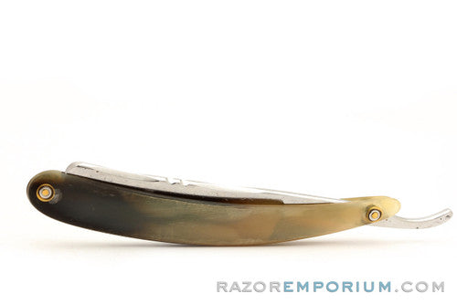 5/8" Shave Ready Straight Razor with Horn Scales "E"