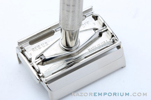 1960 Gillette Flare Tip Regular Super Speed Safety Razor Nickel Revamp