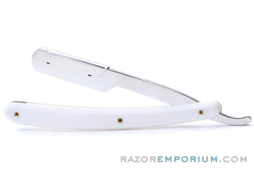 Starter Shave Shavette/Straight Razor White Handle
