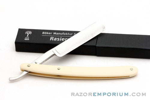 5/8" H. Boker Edelweiss Hollow Ground Round Point Straight Razor