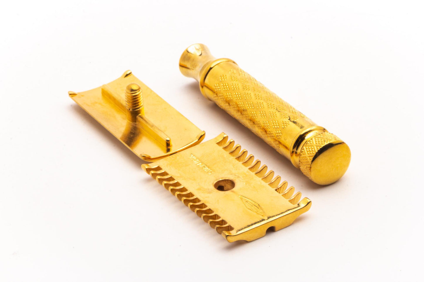 1920's Gillette Milady Decollete Double Edge Safety Razor Set | 24K Gold Revamp