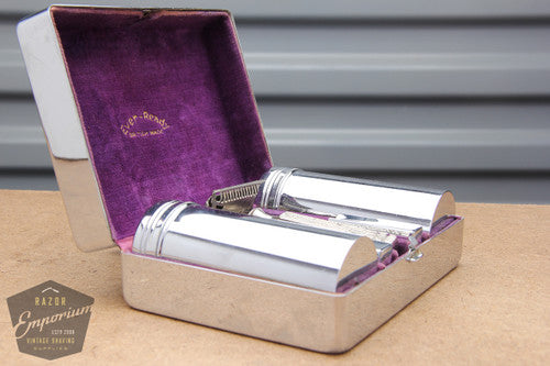 Ever-Ready 1912 Style Single Edge Safety Razor in Chrome Case