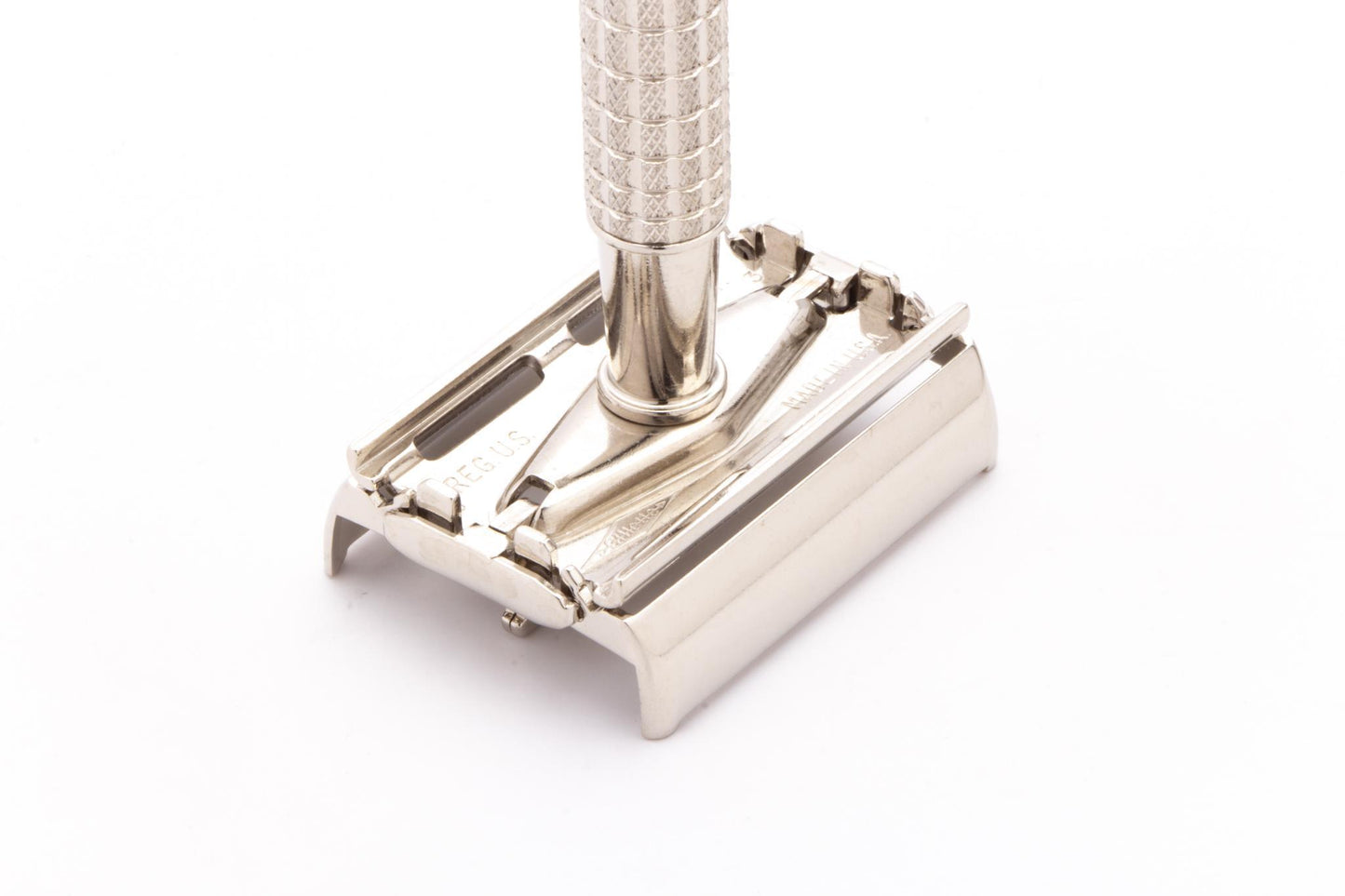 1964 J3 Gillette Flare Tip DE TTO Super Speed Safety Razor | Factory Nickel Revamp