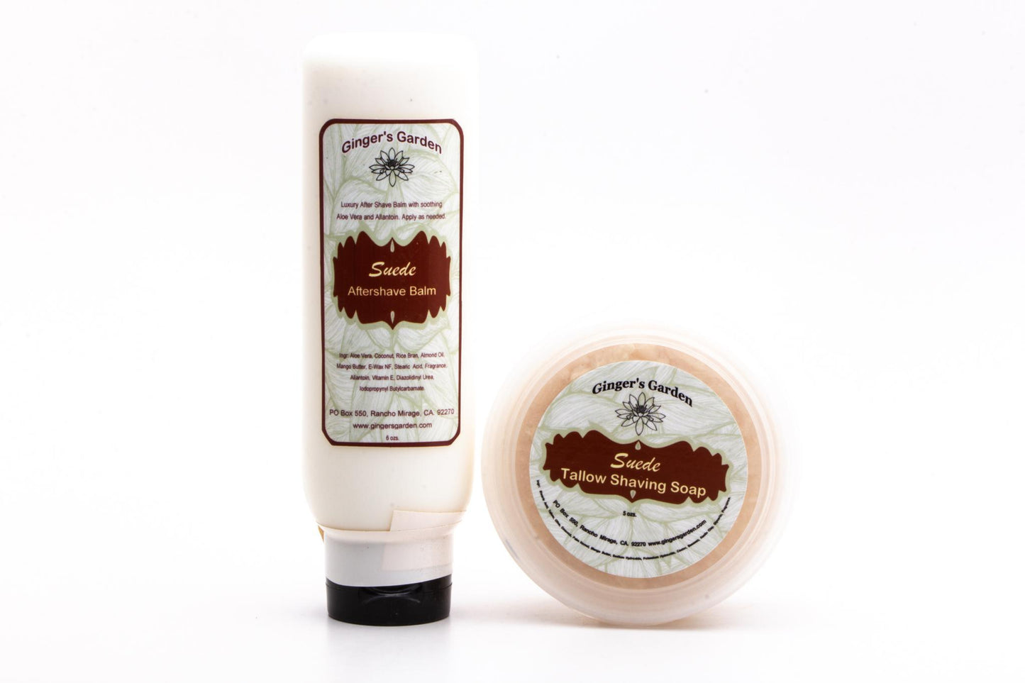 Ginger's Garden | Suede Tallow Shaving Soap