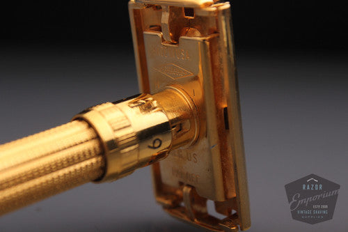 Gillette 1962 Slim Adjustable Safety Razor H2 * 24K Gold REVAMPED