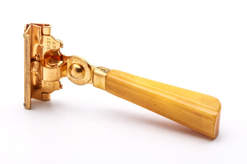 1940s Schick Gold Injector Bakelite Handle with Case | Original Condition