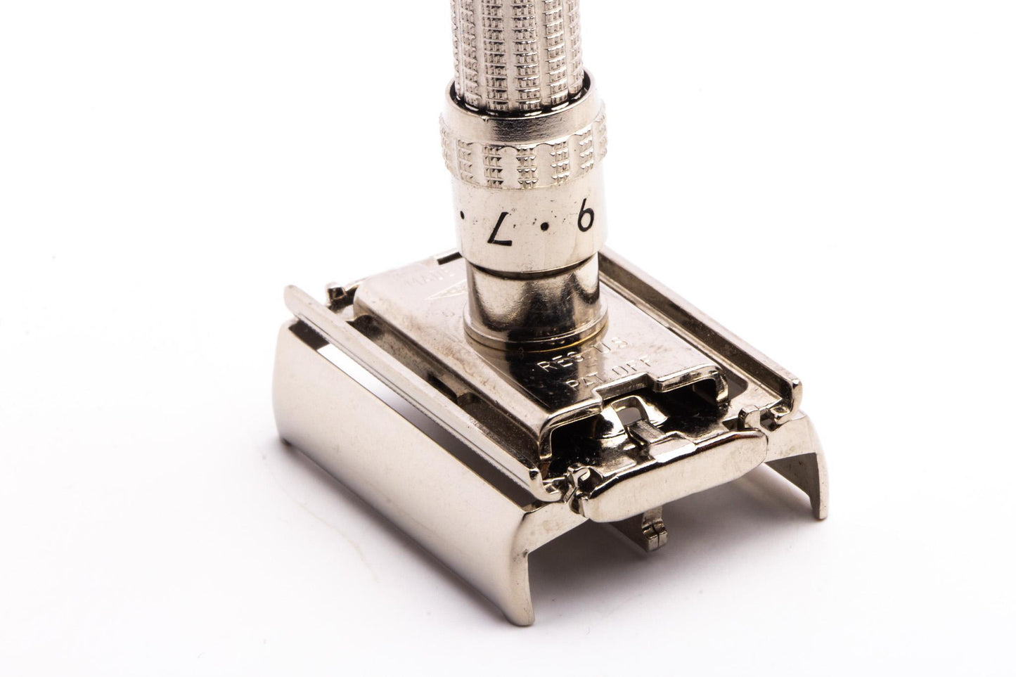 1964 J4 Gillette Slim Adjustable Double Edge Safety Razor | Factory Nickel Revamp