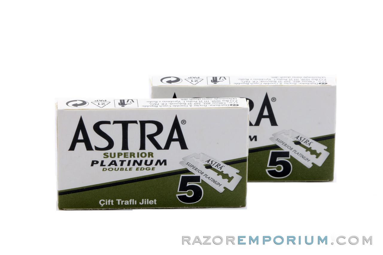 Astra Superior Platinum (Green) Double Edge Blades | Made In India