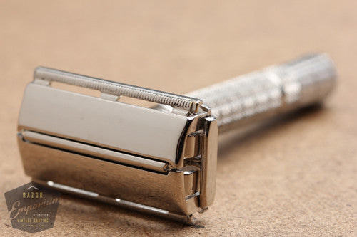 Gillette 1954 Medium Flair Tip Super Speed Safety Razor Z2 * Revamped - Nickel