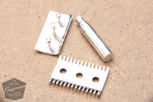 Gillette 1928 New Improved Safety Razor in Sterling Silver Travel Set -RARE