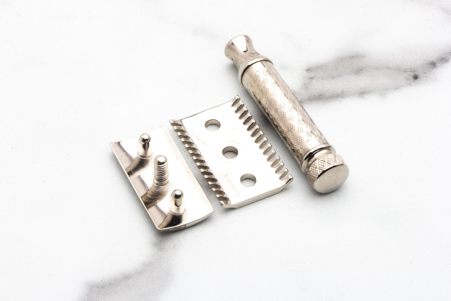 1926 Gillette New Improved Tuckaway DE Safety Razor | Factory Nickel Revamp