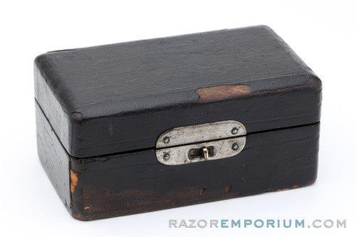 1912 Gillette Single Ring DE Safety Razor Set in Leather Case w/ Blade Banks