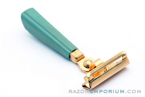 1950's Eversharp Schick Blue Handle Injector Safety Razor