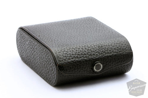 Gillette 1918 Silver Single Ring Combination Travel Set | Black Leather Case