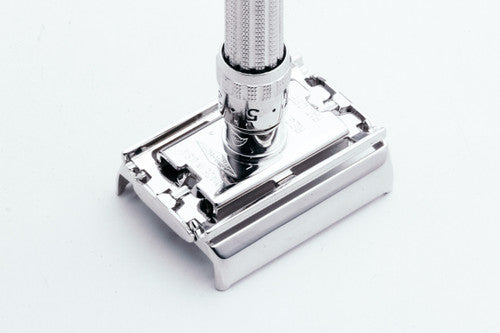 1966 L4 Gillette Slim Adjustable DE Safety Razor Factory |Factory Nickel Revamp