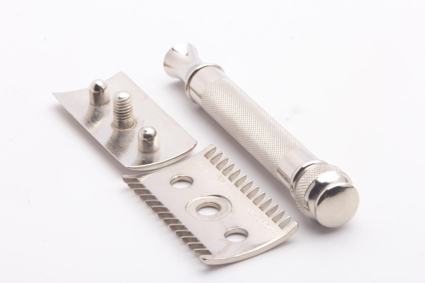 1918 Gillette WW1-Issued Old Type Ball End Safety Razor | Factory Nickel Revamp