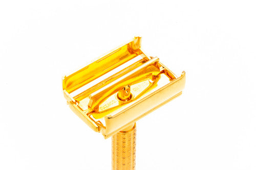 1956 B1 Gillette Flare Tip Double Edge Safety Razor | 24K Gold Revamp
