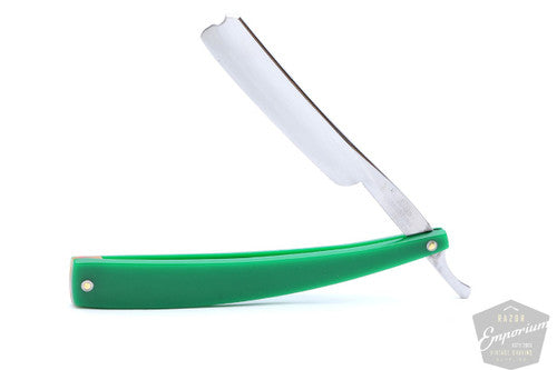 7/16" Klas Tornblom Faux Frameback Green Nature Acrylic Straight Razor