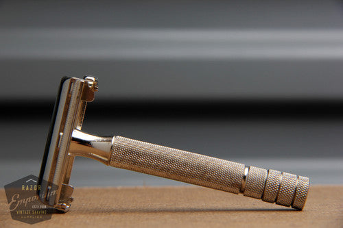 Gillette 1940's Notched Super Speed Safety Razor / Nickel REVAMPED
