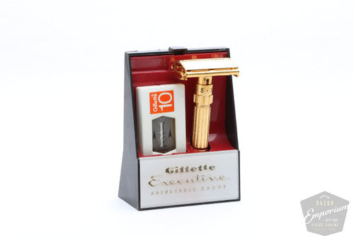 Gillette 1958 Executive Double Edge in Original Case * Gold Revamp