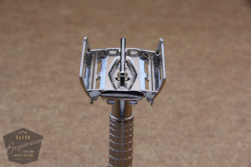 Gillette 1952 Flair Tip Super Speed Safety Razor * Nickel REVAMPED