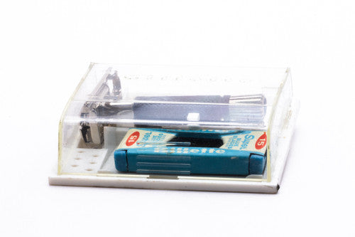1983 Gillette Black Handle Super Speed DE Safety Razor D2