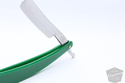 7/16" Klas Tornblom Faux Frameback Green Nature Acrylic Straight Razor