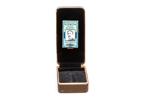 Gillette Razor Case with Blue Blades