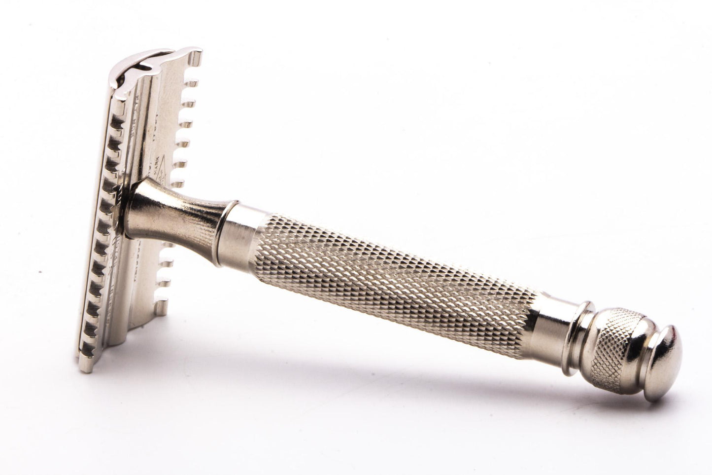 1930's Gillette NEW Short Comb Safety Razor with Ball End Replica Handle | Factory Nickel Revamp