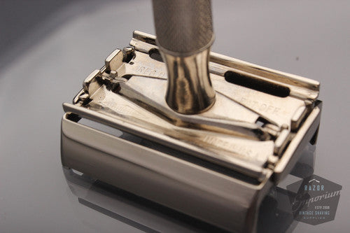 Gillette 1940s Notched Super Speed Safety Razor * Nickel REVAMPED