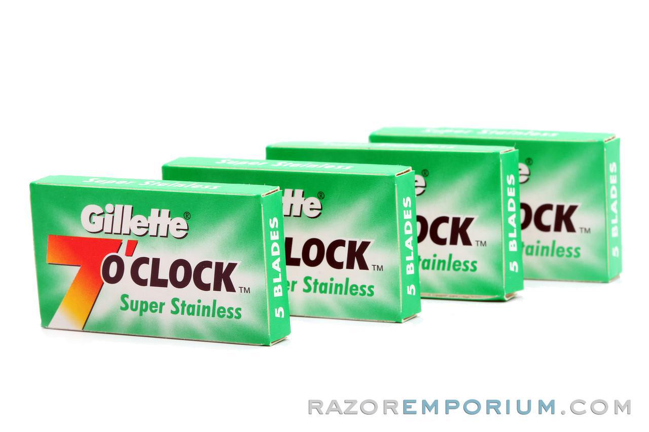 Gillette 7 O'clock Green Double Edge (DE) Razor Blades