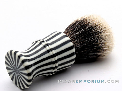 Vintage Zebra Patterned Shave Brush | Badger Revamp