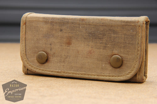 Gillette 1919 Khaki Service Set Ball End Old Type in Snap Case