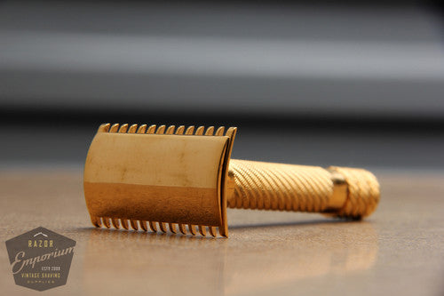 Gillette 1921 Bulldog Old Style * 24K Gold REVAMP