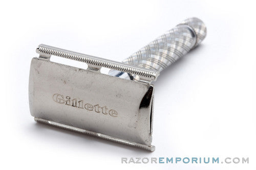 1960's Gillette Ball End Tech Spiral Handle Razor Made in England