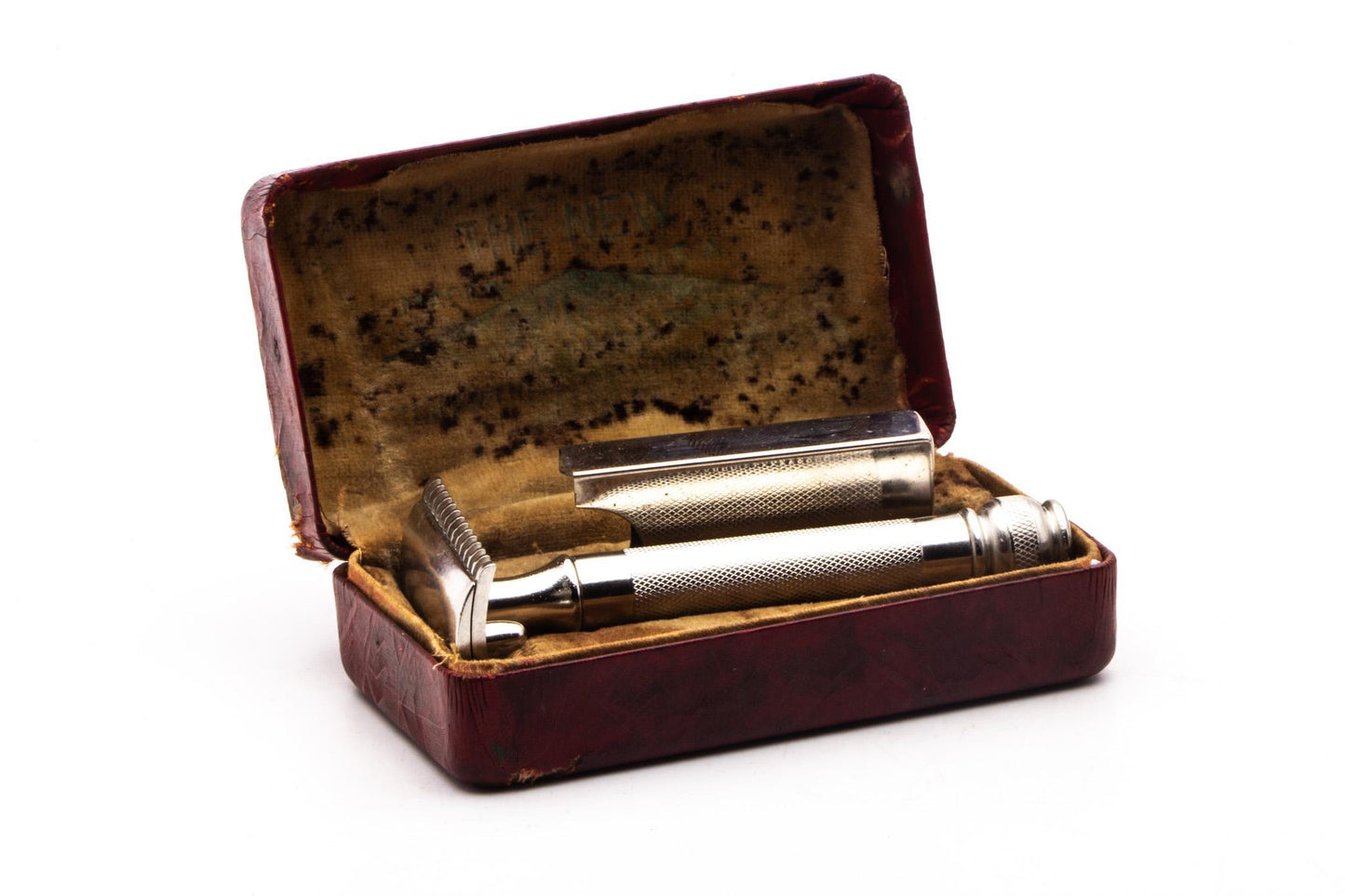 1930's Gillette NEW Federal Long Comb Double Edge Safety Razor Set | Original Condition