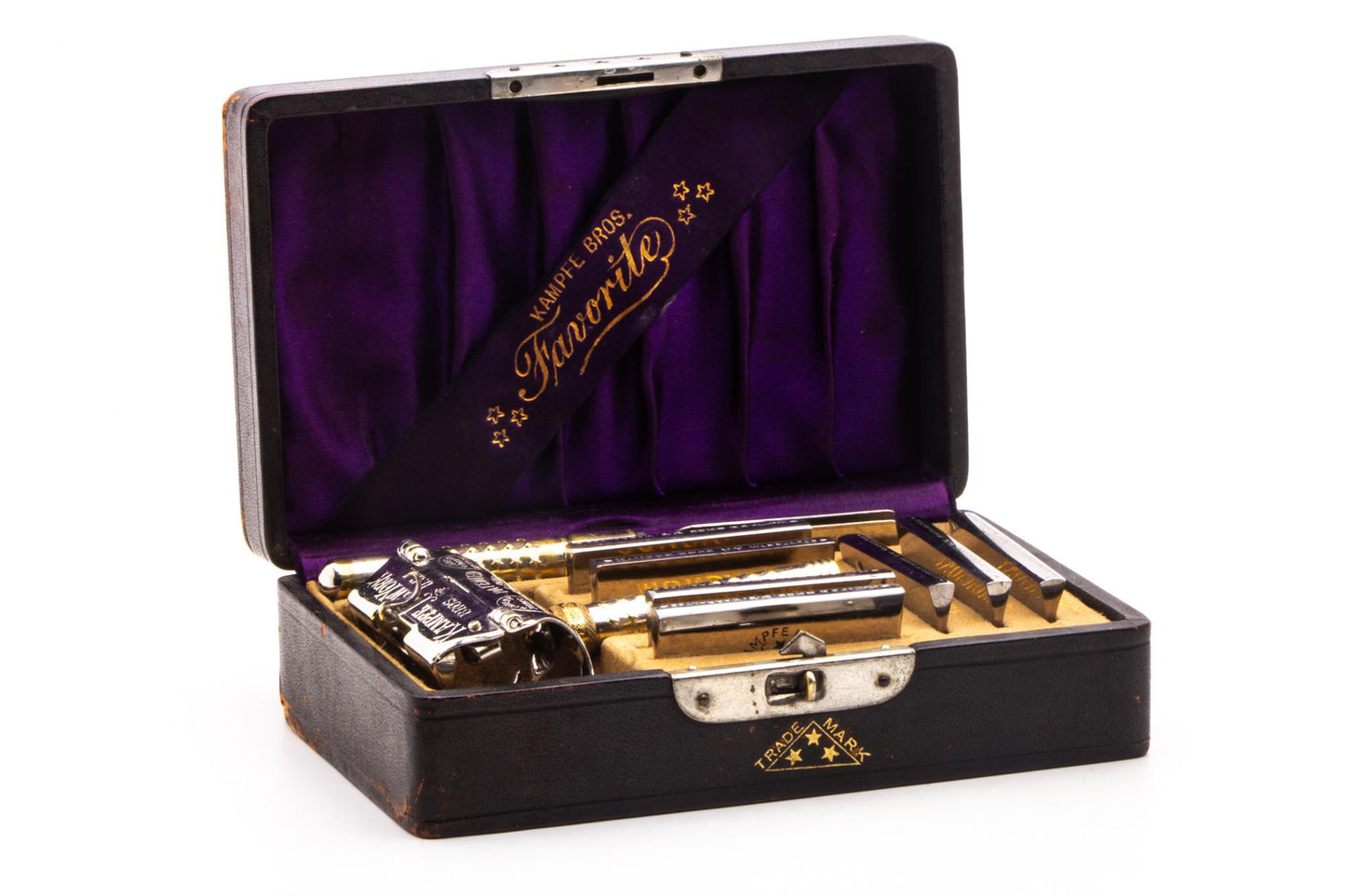 1910's Kampfe Bros. STAR Single Edge Lather Catcher Safety Razor Set | Original Condition