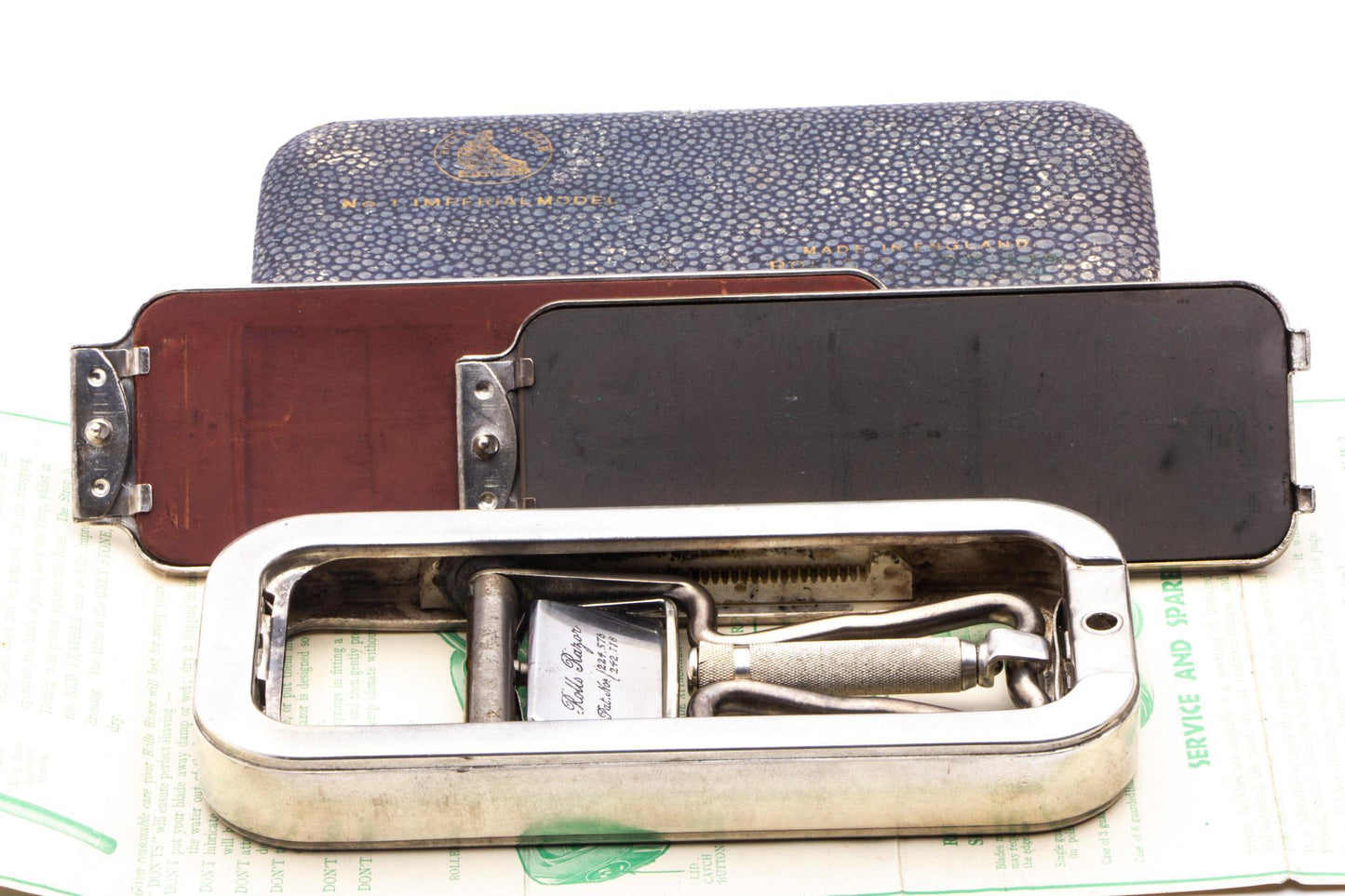 1940's Rolls Razor No1 Imperial Model in Blue Leather Case | Original Condition