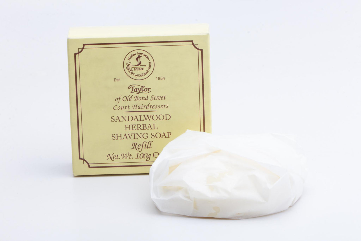 Taylor of Old Bond Street Sandalwood Hard Shaving Soap Refill | 3.5-Ounce
