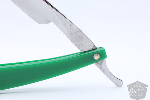 7/16" Klas Tornblom Faux Frameback Green Nature Acrylic Straight Razor