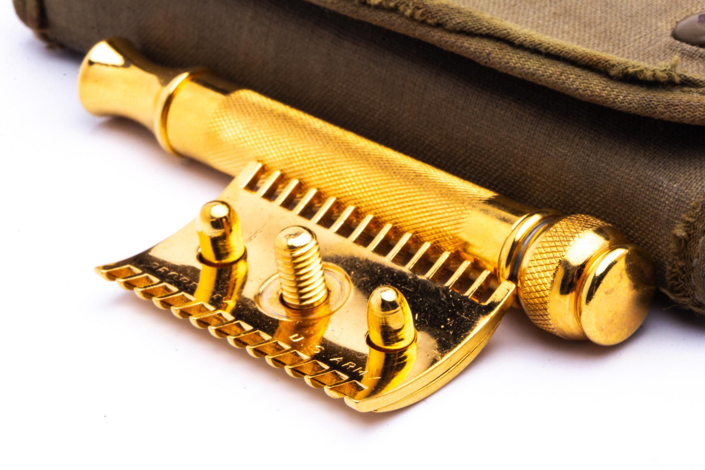 1919 Gillette Soft Roll U.S. Army Khaki Kit | 24k Gold Revamp