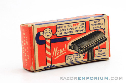 1940's Clix E-Z Flo Double Edge Safety Razor - Bakelite Handle