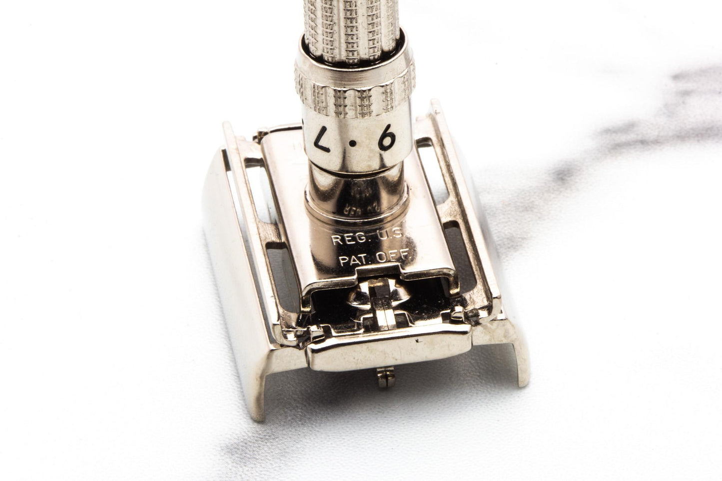 1962 H3 Gillette Slim Adjustable TTO Double Edge Safety Razor | Factory Nickel Revamp