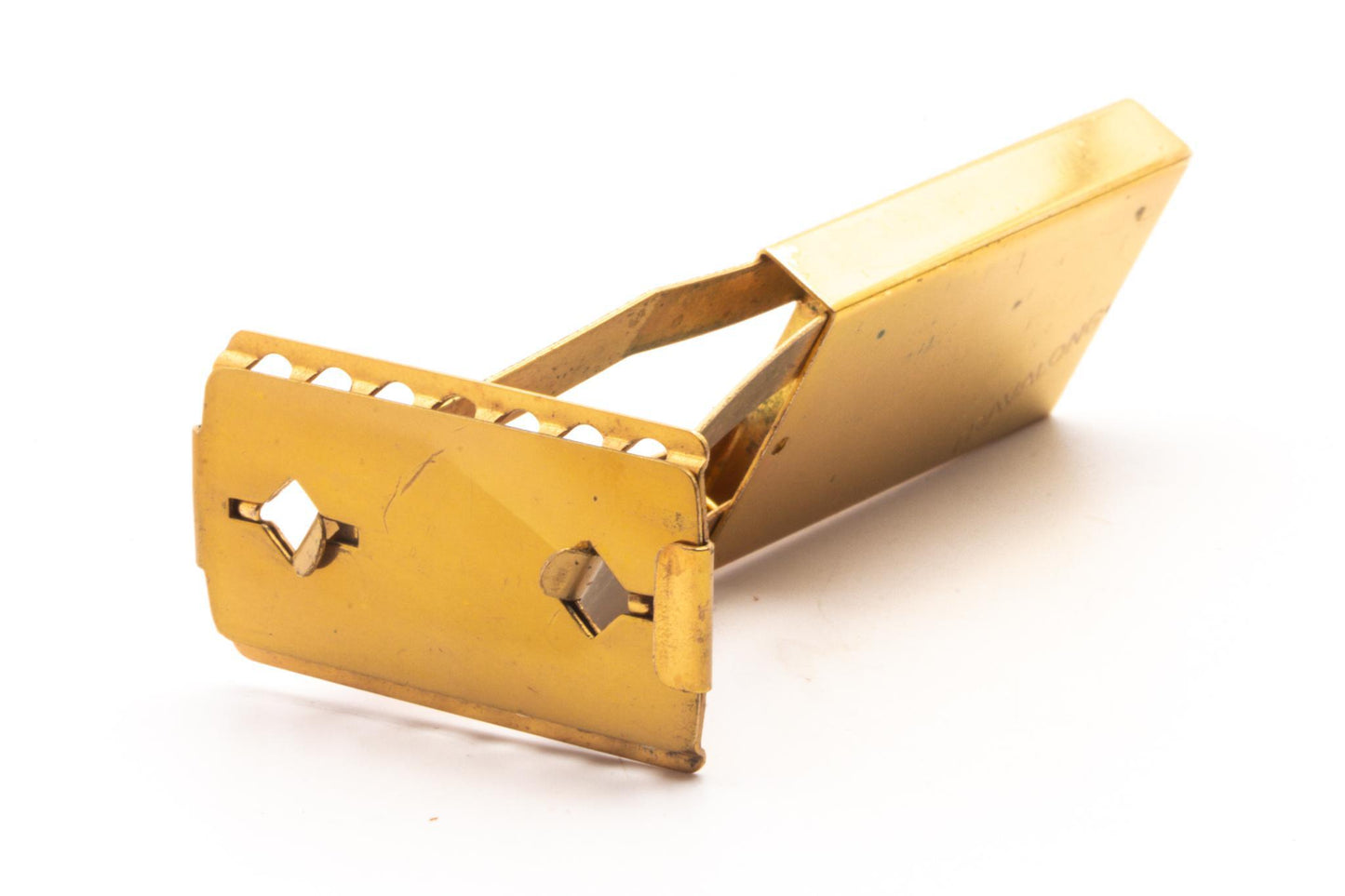 1950's Travalong Gold Folding Travel Safety Razor Set | Original Condition