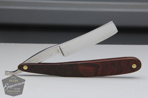 5/8" Frederick Reynolds Straight Razor w/ Brown Wooden Scales Hollow | Sheffield, England