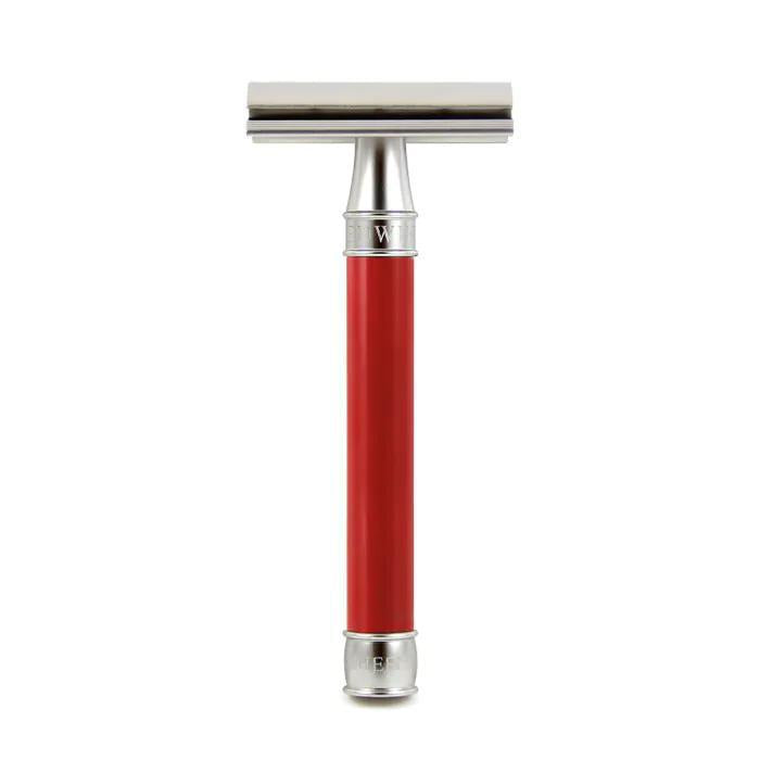 Edwin Jagger | Smooth 3ONE6 Stainless Steel Double Edge Safety Razor - Red